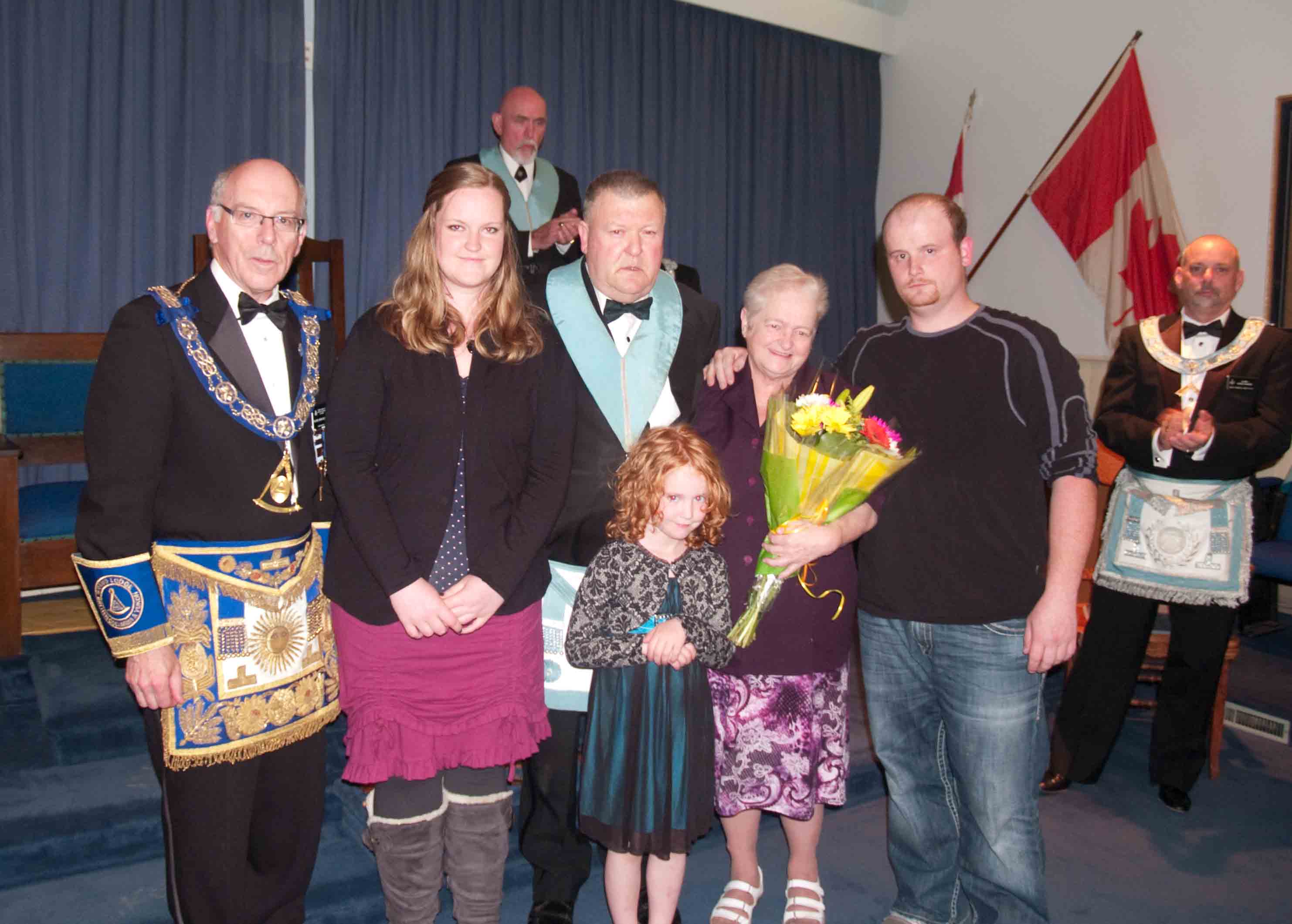 Stve McKenna and family with the Grand Master